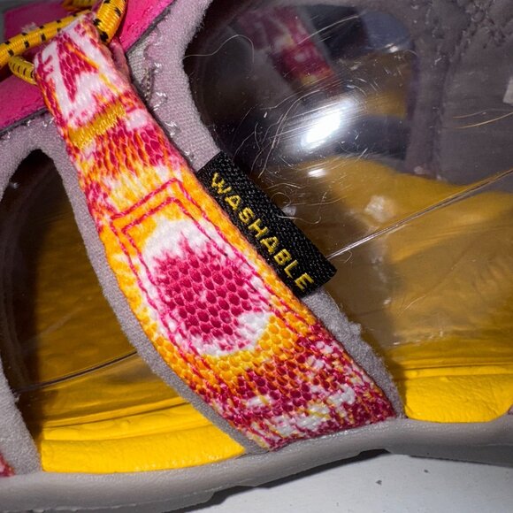 Keen Seacamp CNX Girls Size 4 Pink Yellow Sunburst Water Sandals - Picture 6 of 15